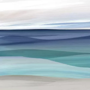 Blue Valley I Oil Painting by Carol Robinson - Contemporary