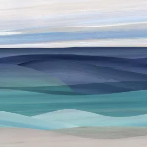 Blue Valley II Oil Painting by Carol Robinson - Contemporary