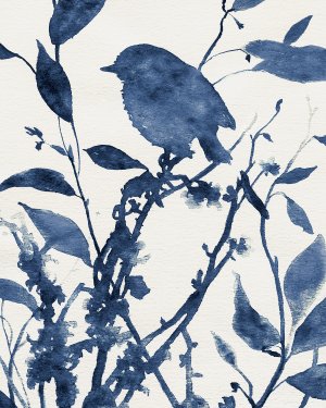 Bluebird Silhouette II by Carol Robinson Oil Painting