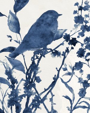 Bluebird Silhouette III by Carol Robinson Oil Painting