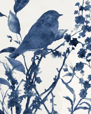 Bluebird Silhouette III Oil Painting by Carol Robinson - Contemporary