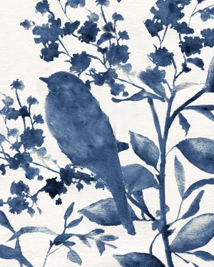 Bluebird Silhouette IV Oil Painting by Carol Robinson - Contemporary