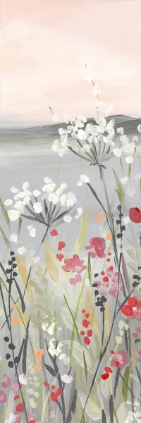 Blushing Wildflowers I by Carol Robinson Oil Painting