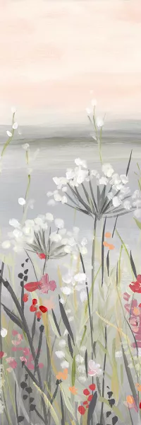 Blushing Wildflowers II by Carol Robinson Oil Painting
