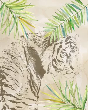 Boho Jungle Cat I by Carol Robinson Oil Painting