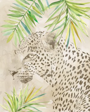 Boho Jungle Cat II by Carol Robinson Oil Painting