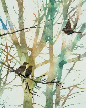Botanical Birds I by Carol Robinson Oil Painting