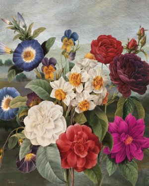 Botanical Landscape I by Carol Robinson Oil Painting
