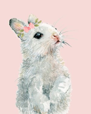 Bunny Dressed Up Oil painting by Carol Robinson