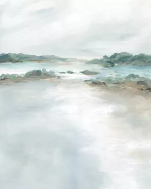 Calm Inlet Surf Oil Painting by Carol Robinson - Contemporary
