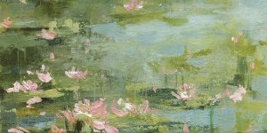 Celadon Waterlilies II by Carol Robinson Oil Painting