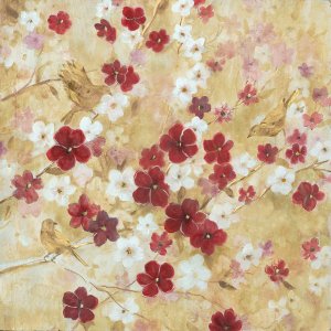 Cherry Blossoms and Birds by Carol Robinson Oil Painting