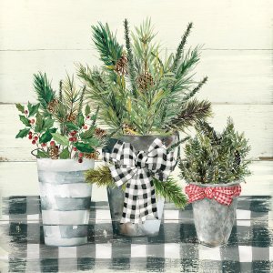 Christmas Gingham I by Carol Robinson Oil Painting