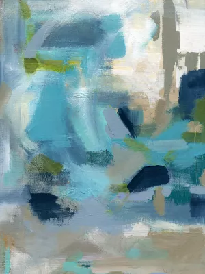 Circle the Beachfront Oil Painting by Carol Robinson - Contemporary