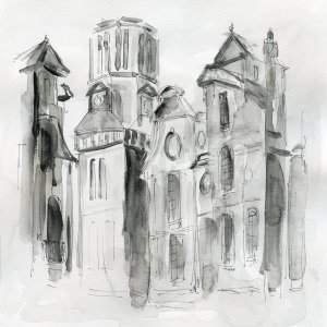 City Sketch I Oil painting by Carol Robinson