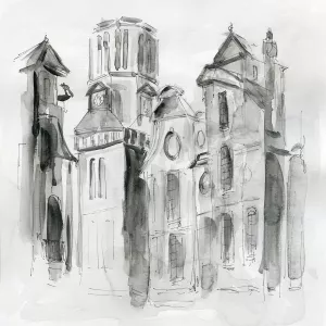 City Sketch I by Carol Robinson Oil Painting