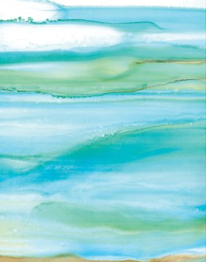 Coastal Abstract I by Carol Robinson Oil Painting