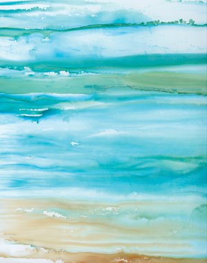 Coastal Abstract II by Carol Robinson Oil Painting