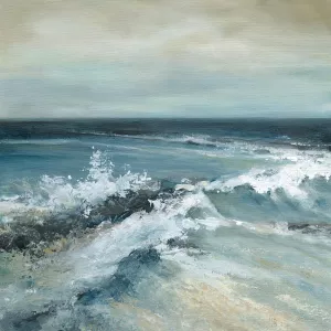 Converging Waves Oil Painting by Carol Robinson - Contemporary