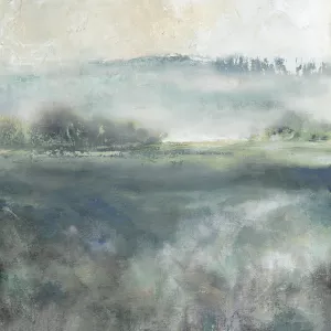 Cool Misty Morning Oil Painting by Carol Robinson - Contemporary