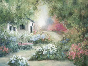 Cottage Garden Path by Carol Robinson Oil Painting