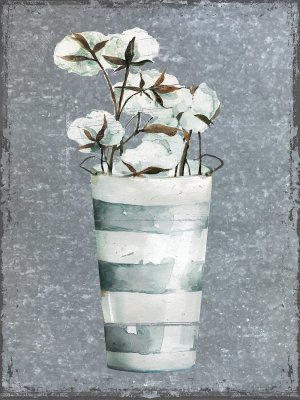 Cotton On Galvanized Metal by Carol Robinson Oil Painting