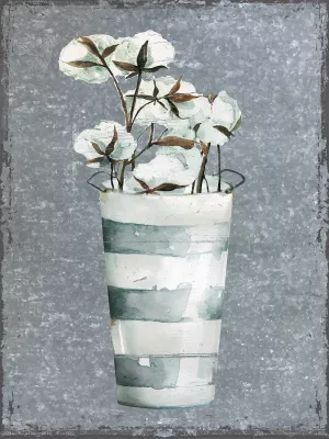 Cotton On Galvanized Metal by Carol Robinson Oil Painting