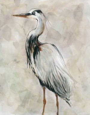Crane At Dusk II by Carol Robinson Oil Painting