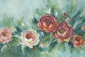 Crimson Blooms by Carol Robinson Oil Painting