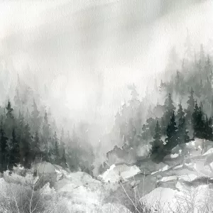 Dusk On The Mountain by Carol Robinson Oil Painting