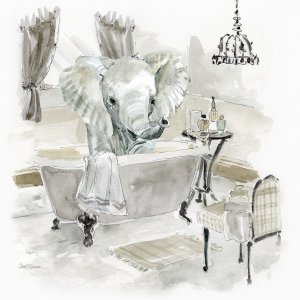 Elephant Bath Oil painting by Carol Robinson