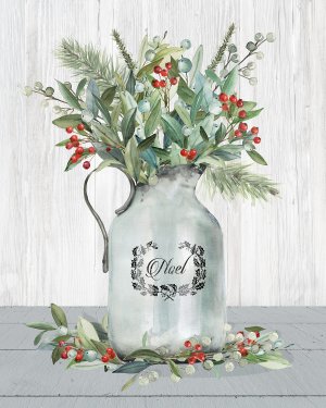 Farmhouse Christmas Noel by Carol Robinson Oil Painting