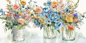Flower Markey Display Oil painting by Carol Robinson