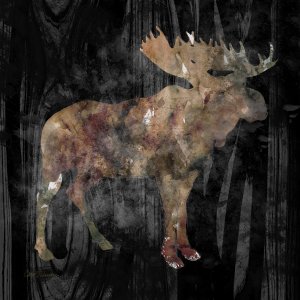 Forest Moose by Carol Robinson Oil Painting