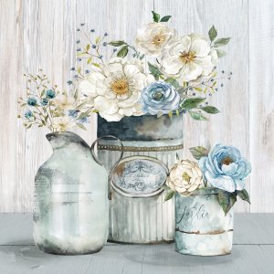 French Garden Flowers II by Carol Robinson Oil Painting