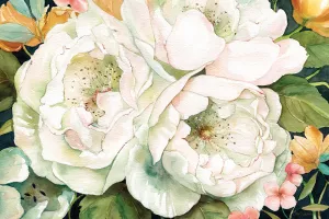 Garden in White by Carol Robinson Oil Painting