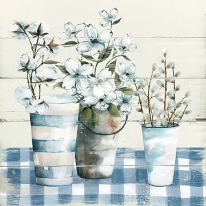 Gingham Blues by Carol Robinson Oil Painting