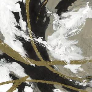 Golden Flourish Oil Painting by Carol Robinson - Contemporary