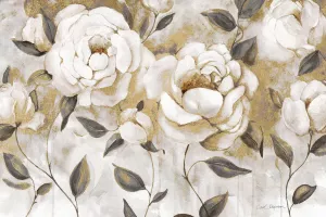 Golden White Roses by Carol Robinson Oil Painting