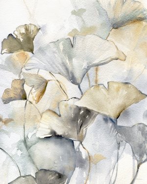 Gracefully Ginkgo I by Carol Robinson Oil Painting