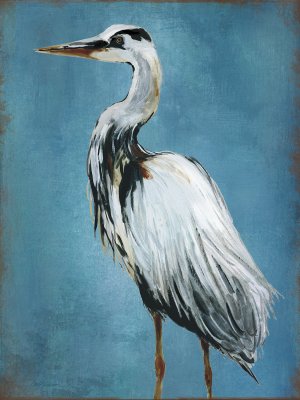 Great Blue Heron II by Carol Robinson Oil Painting