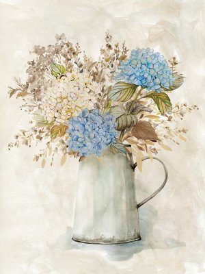 Hydrangea Arrangement I by Carol Robinson Oil Painting