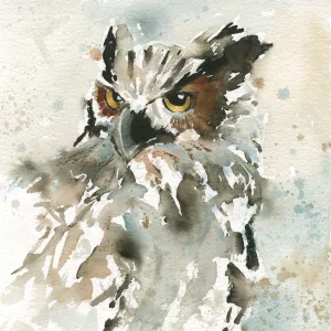 I Spy With My Owl's Eye Oil Painting by Carol Robinson - Contemporary