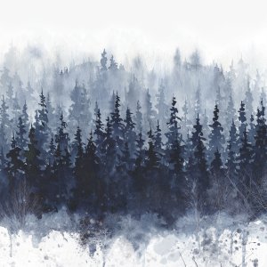 Indigo Forest Oil painting by Carol Robinson