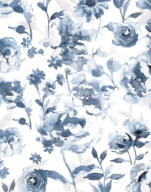 Indigo Garden Pattern by Carol Robinson Oil Painting