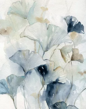 Indigo Ginkgo I by Carol Robinson Oil Painting