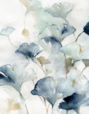 Indigo Ginkgo II by Carol Robinson Oil Painting