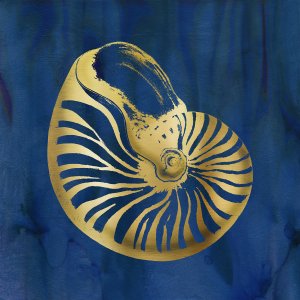 Indigo Sea Treasure V by Carol Robinson Oil Painting
