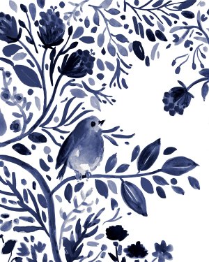 Indigo Song I Oil painting by Carol Robinson