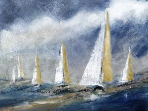 Indigo Swells by Carol Robinson Oil Painting